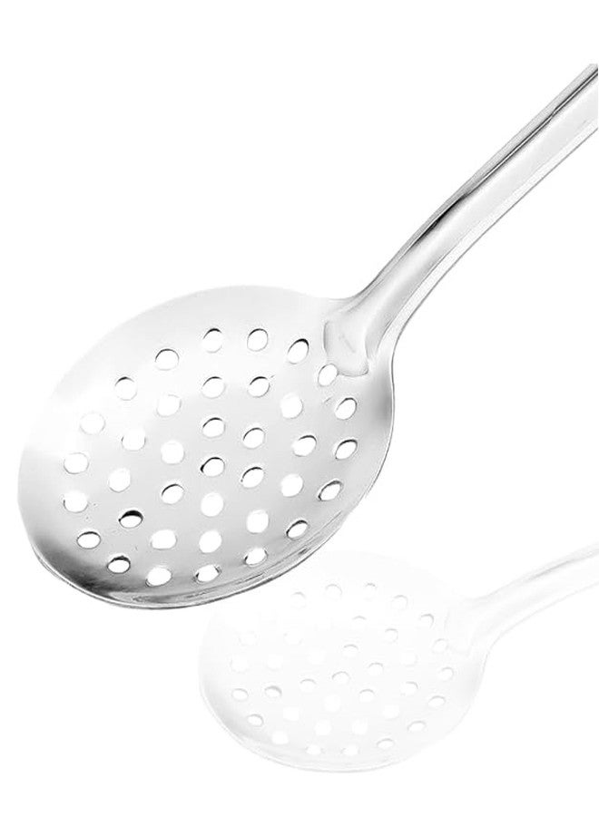 KRIPT 9 Skimmer Spoon for Frying Stainless Steel., 30X8.5X2 Cm, Silver - Image 1